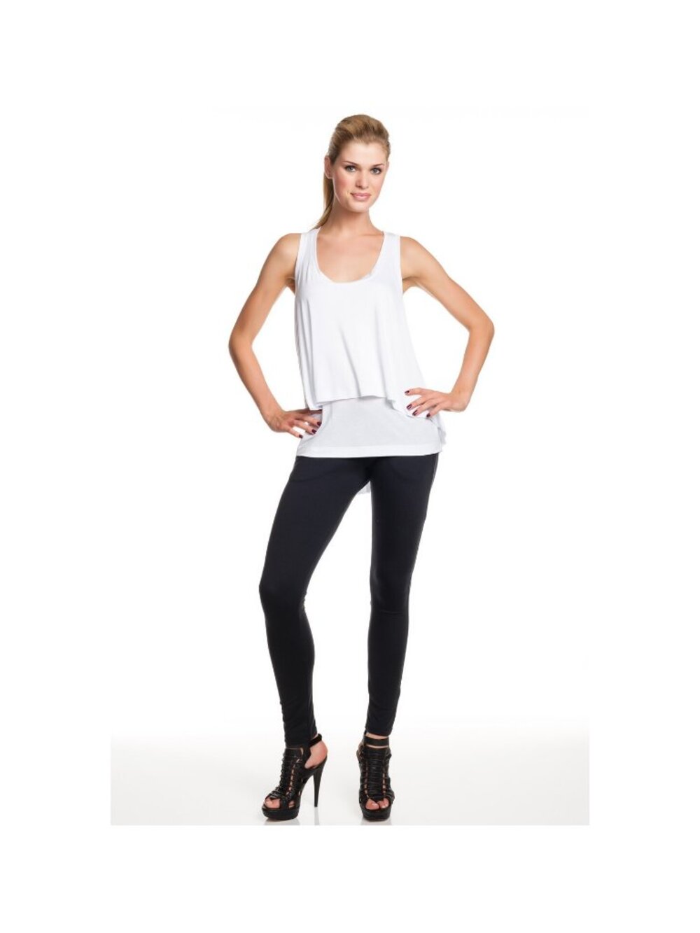Robert Rodriguez Must Have Double Layer White Top Shirt Racerback Tank NWT